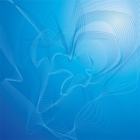 An abstract blue background with flowing blue lines Stock Photo - Budget Royalty-Free & Subscription, Code: 400-03911067