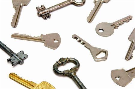 simsearch:700-03692004,k - some keys on white background Stock Photo - Budget Royalty-Free & Subscription, Code: 400-03911319