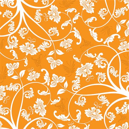 floral fabric drawings - Floral pattern, vector illustration Stock Photo - Budget Royalty-Free & Subscription, Code: 400-03912493