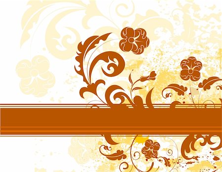 simsearch:400-03969815,k - Grunge paint monochrome flower background, element for design, vector illustration Photographie de stock - Aubaine LD & Abonnement, Code: 400-03927837