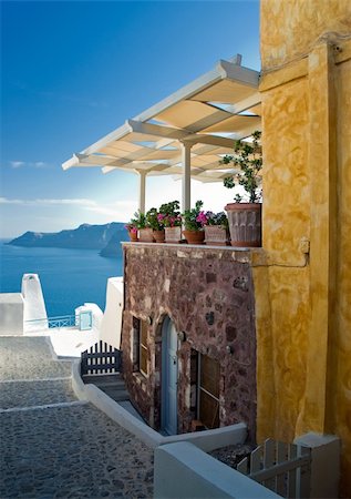 village Oia at Santorini(Greece) Stock Photo - Budget Royalty-Free & Subscription, Code: 400-03927988