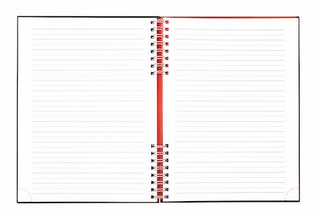 simsearch:6109-08395080,k - Blank notebook sheet over a white background. Path included Stock Photo - Budget Royalty-Free & Subscription, Code: 400-03928573