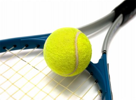 simsearch:400-04833689,k - tennis racket and ball isolated on white Stock Photo - Budget Royalty-Free & Subscription, Code: 400-03920575