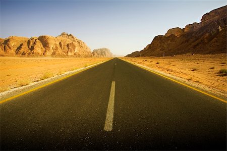 future of the desert - empty roadway in the desert Stock Photo - Budget Royalty-Free & Subscription, Code: 400-03922106
