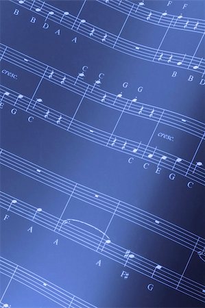 picture of the blue playing a instruments - Musical scores Stock Photo - Budget Royalty-Free & Subscription, Code: 400-03923374