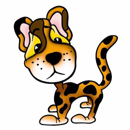 Tiger 01 - High detailed and coloured illustration - Little sweet tiger Stock Photo - Budget Royalty-Free & Subscription, Code: 400-03934118