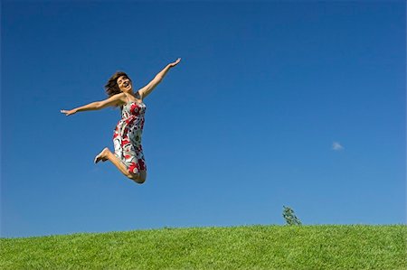 simsearch:400-03934248,k - Happy woman on a beautiful green meadow Stock Photo - Budget Royalty-Free & Subscription, Code: 400-03934249
