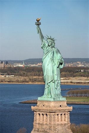 Aerial view of Statue of Liberty, New York. Stock Photo - Budget Royalty-Free & Subscription, Code: 400-03935325