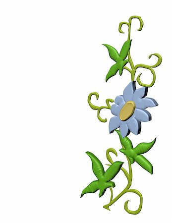 simsearch:400-03928869,k - 3D rendering of a children type flower on a vine Foto de stock - Super Valor sin royalties y Suscripción, Código: 400-03936886