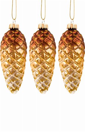 simsearch:614-02241057,k - Pine cone shaped glass ornaments Stock Photo - Budget Royalty-Free & Subscription, Code: 400-03937498