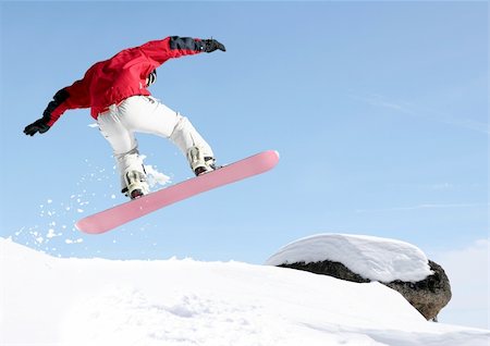 simsearch:400-03985663,k - Snowboarder jumping high in the air Stock Photo - Budget Royalty-Free & Subscription, Code: 400-03938278