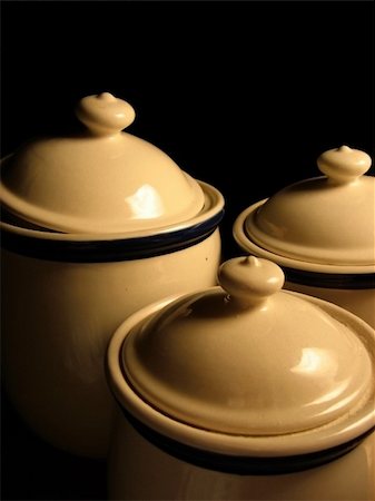 Picture of some sugar pots under a warm light Stock Photo - Budget Royalty-Free & Subscription, Code: 400-03938531