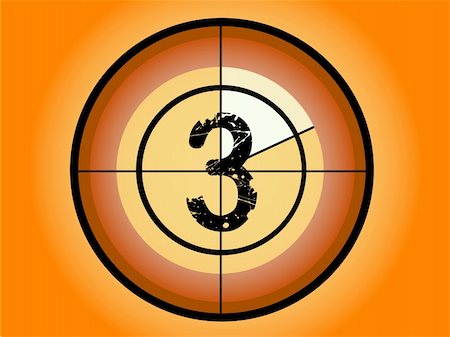 simsearch:700-00094661,k - Orange and Red Circle Countdown at No 3 - (Vector Format) Photographie de stock - Aubaine LD & Abonnement, Code: 400-03939125