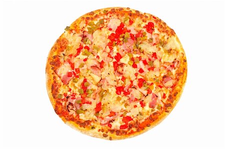 simsearch:400-04479187,k - Tasty Italian pizza, isolated on white background Stock Photo - Budget Royalty-Free & Subscription, Code: 400-03939876