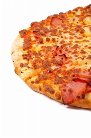 simsearch:400-04479187,k - Tasty Italian pizza, isolated on white background. Shallow DOF Stock Photo - Budget Royalty-Free & Subscription, Code: 400-03939878