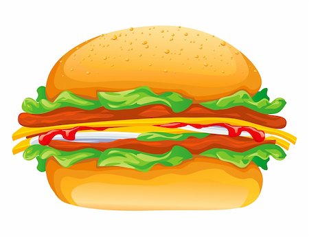 simsearch:700-01716556,k - hamburger rasterized vector illustration with clipping path included Photographie de stock - Aubaine LD & Abonnement, Code: 400-03931014