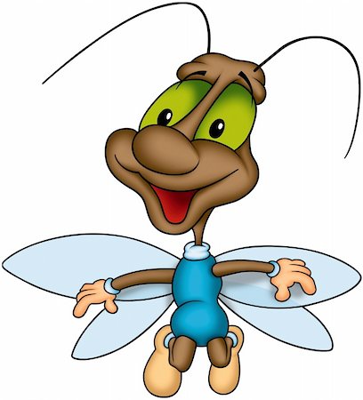 simsearch:400-04116240,k - Beetle 29 - High detailed and coloured cartoon illustration - Flying happy bug Stock Photo - Budget Royalty-Free & Subscription, Code: 400-03932956