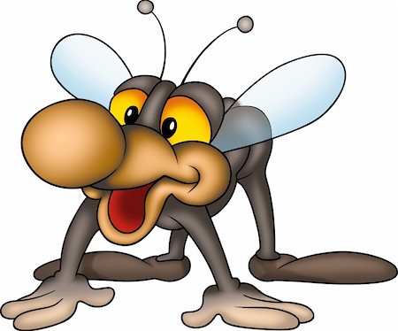 simsearch:400-04116240,k - Little fly 02 - High detailed and coloured cartoon illustration - smiling Stock Photo - Budget Royalty-Free & Subscription, Code: 400-03933000