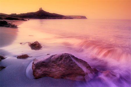 simsearch:400-07091395,k - sunrise on a rocky shore in Sardinia, Italy Foto de stock - Super Valor sin royalties y Suscripción, Código: 400-03933398
