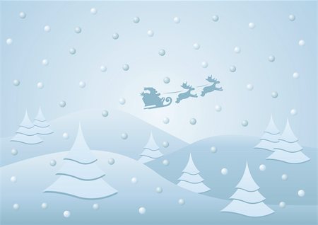 simsearch:632-06118429,k - Snow time with Santa on his sledge Stock Photo - Budget Royalty-Free & Subscription, Code: 400-03933586