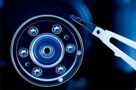 simsearch:400-05252692,k - Open hard disk drive, in blue tone Stock Photo - Budget Royalty-Free & Subscription, Code: 400-03933735