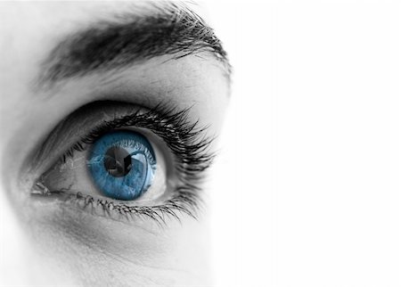 simsearch:400-04751617,k - Beautiful female Blue eye Stock Photo - Budget Royalty-Free & Subscription, Code: 400-03933733
