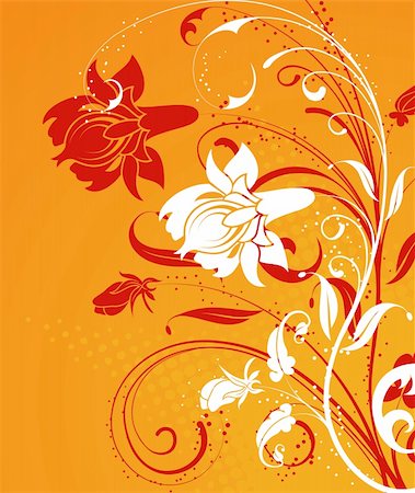 funky flower drawings - Flower background with dots, element for design, vector illustration Stock Photo - Budget Royalty-Free & Subscription, Code: 400-03933984