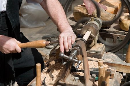 simsearch:600-00073204,k - A craftsman turning wood on a lathe Stock Photo - Budget Royalty-Free & Subscription, Code: 400-03944128
