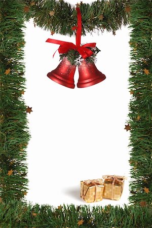 simsearch:400-03968548,k - Christmas frame decoration isolated on white (Collage) Stock Photo - Budget Royalty-Free & Subscription, Code: 400-03944276