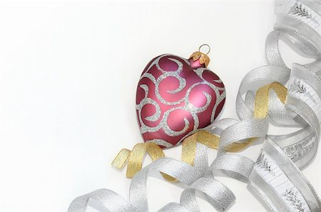 simsearch:614-02241057,k - Christmas ornament (isolated on white with copyspace) Stock Photo - Budget Royalty-Free & Subscription, Code: 400-03945083