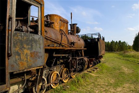 simsearch:400-04992228,k - Old rusty steam train Foto de stock - Super Valor sin royalties y Suscripción, Código: 400-03945837