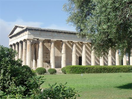 simsearch:400-04476617,k - Agora ancient greece temple - Athene, Greece, europe travel Stock Photo - Budget Royalty-Free & Subscription, Code: 400-03946092