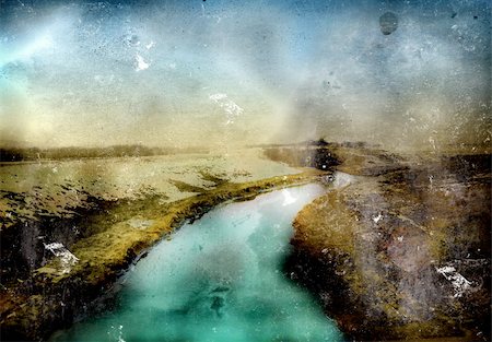 Computer designed highly detailed grunge textured collage - winter lanscape Stock Photo - Budget Royalty-Free & Subscription, Code: 400-03946431