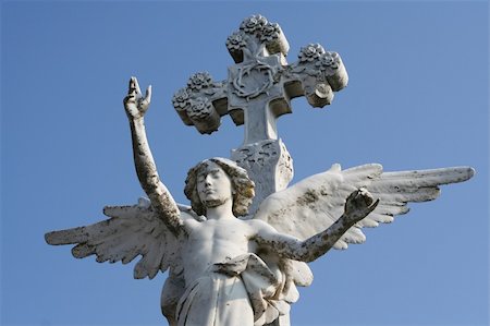 simsearch:862-06676770,k - An statue of an angel from a cemetery of Cantabria, Spain. Stock Photo - Budget Royalty-Free & Subscription, Code: 400-03946838