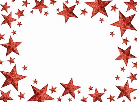 simsearch:614-02241057,k - Hand painted red Christmas stars with granular surface forming a frame (isolated) Stock Photo - Budget Royalty-Free & Subscription, Code: 400-03947060