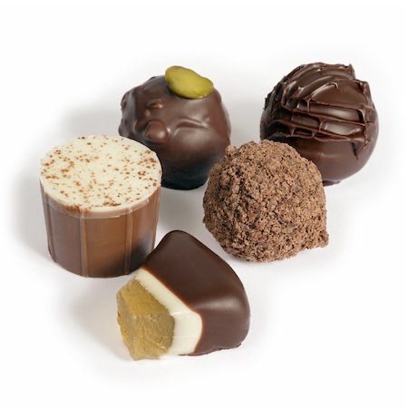 simsearch:614-06537664,k - Delicious dark, milk, and white chocolate pralines. Stock Photo - Budget Royalty-Free & Subscription, Code: 400-03947427