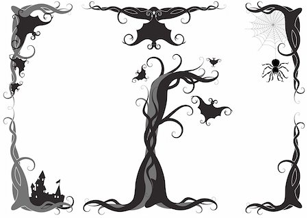 simsearch:400-03936196,k - set of halloween vector ornament rules, corners and designs Stock Photo - Budget Royalty-Free & Subscription, Code: 400-03947650