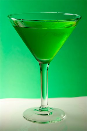 simsearch:400-03965729,k - Green Dragon cocktail in a Martini Glass Stock Photo - Budget Royalty-Free & Subscription, Code: 400-03948292
