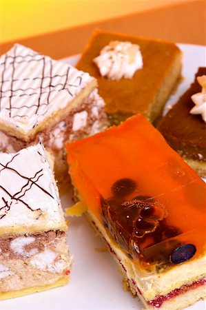 simsearch:400-05173009,k - Plate full of delicious cakes Stock Photo - Budget Royalty-Free & Subscription, Code: 400-03948369