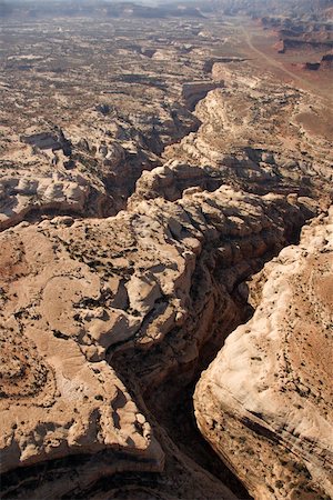 simsearch:400-03948680,k - Aerial of southwest desert canyon in Canyonlands National Park in Utah, USA. Stock Photo - Budget Royalty-Free & Subscription, Code: 400-03948685
