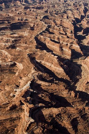 simsearch:400-03948680,k - Aerial of desert canyon in Canyonlands National Park in Utah, USA. Stock Photo - Budget Royalty-Free & Subscription, Code: 400-03948681