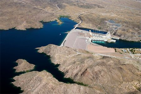 simsearch:700-02633802,k - Aerial of Davis Dam on the border of Arizona and Nevada, USA. Stock Photo - Budget Royalty-Free & Subscription, Code: 400-03948694