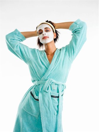 simsearch:649-07436630,k - cute and nice girl with face cream mask and posing Stock Photo - Budget Royalty-Free & Subscription, Code: 400-03948956