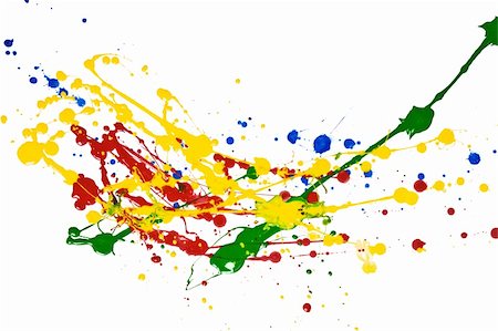 simsearch:400-04477939,k - Paint splashed over white background Stock Photo - Budget Royalty-Free & Subscription, Code: 400-03949464