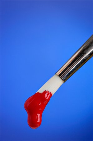 simsearch:400-04477939,k - Red paint dripping from brush Stock Photo - Budget Royalty-Free & Subscription, Code: 400-03949574