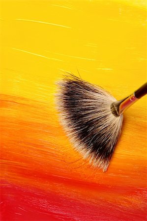 simsearch:400-04477939,k - Fan brush blending two colors Stock Photo - Budget Royalty-Free & Subscription, Code: 400-03949589