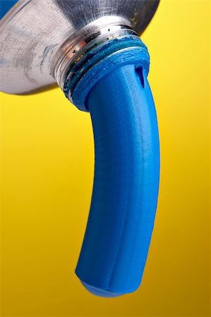 Blue paint coming out of tube Stock Photo - Budget Royalty-Free & Subscription, Code: 400-03949603