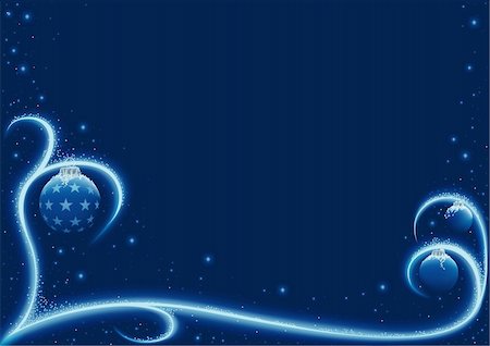 Blue Xmas Snow - detailed vector illustration as christmas background Foto de stock - Super Valor sin royalties y Suscripción, Código: 400-03940126