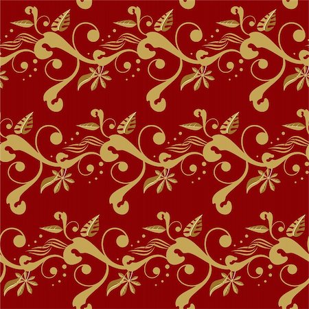 Winter red floral background with a seamless abstract design Photographie de stock - Aubaine LD & Abonnement, Code: 400-03940493