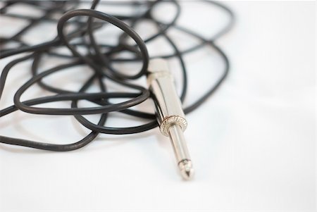 simsearch:400-04278064,k - Cable with jack on white background Stock Photo - Budget Royalty-Free & Subscription, Code: 400-03941158